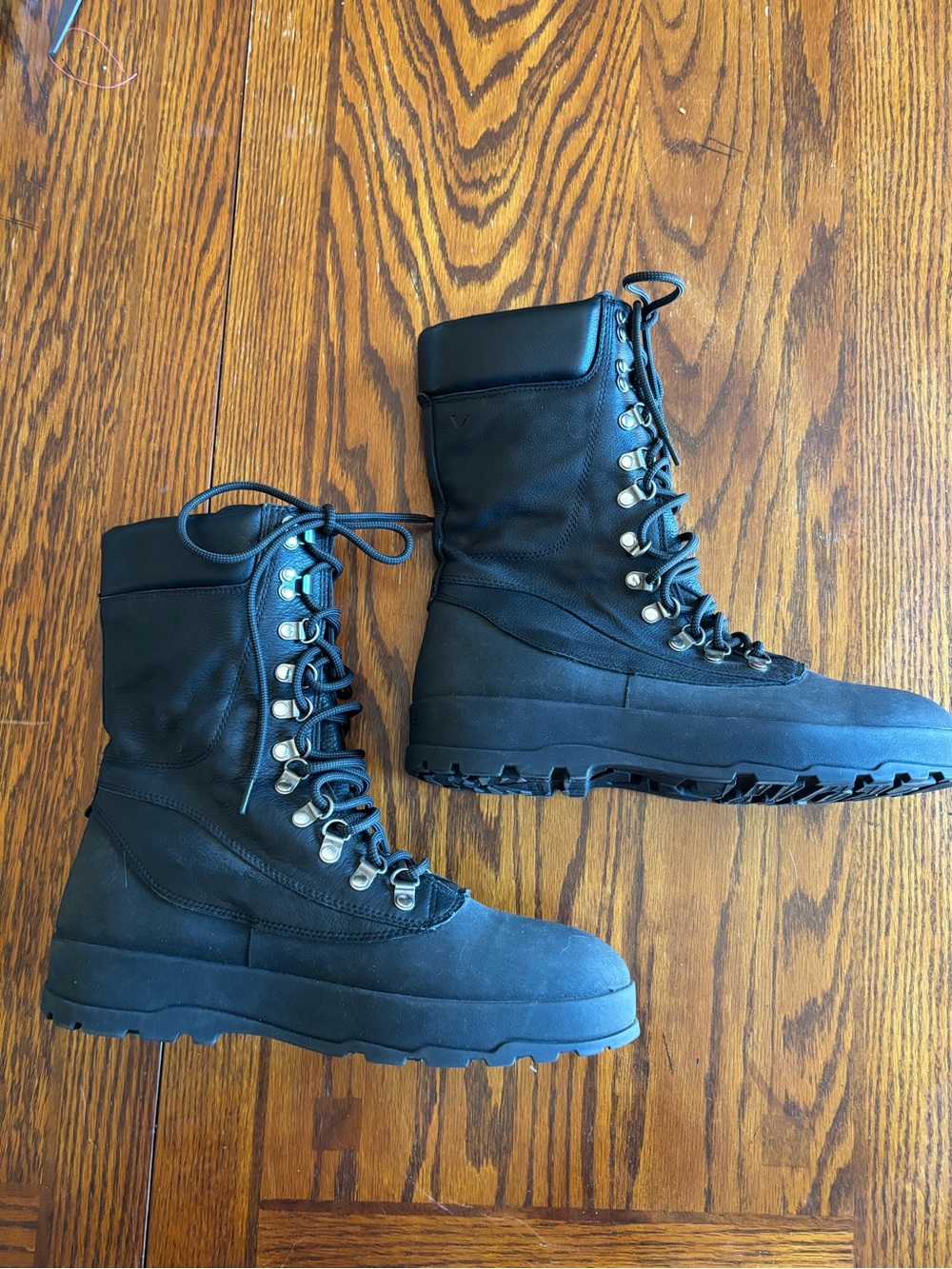 Vagabond Shoemakers Leather Lace-Up Boots Size 41 Wool Lining